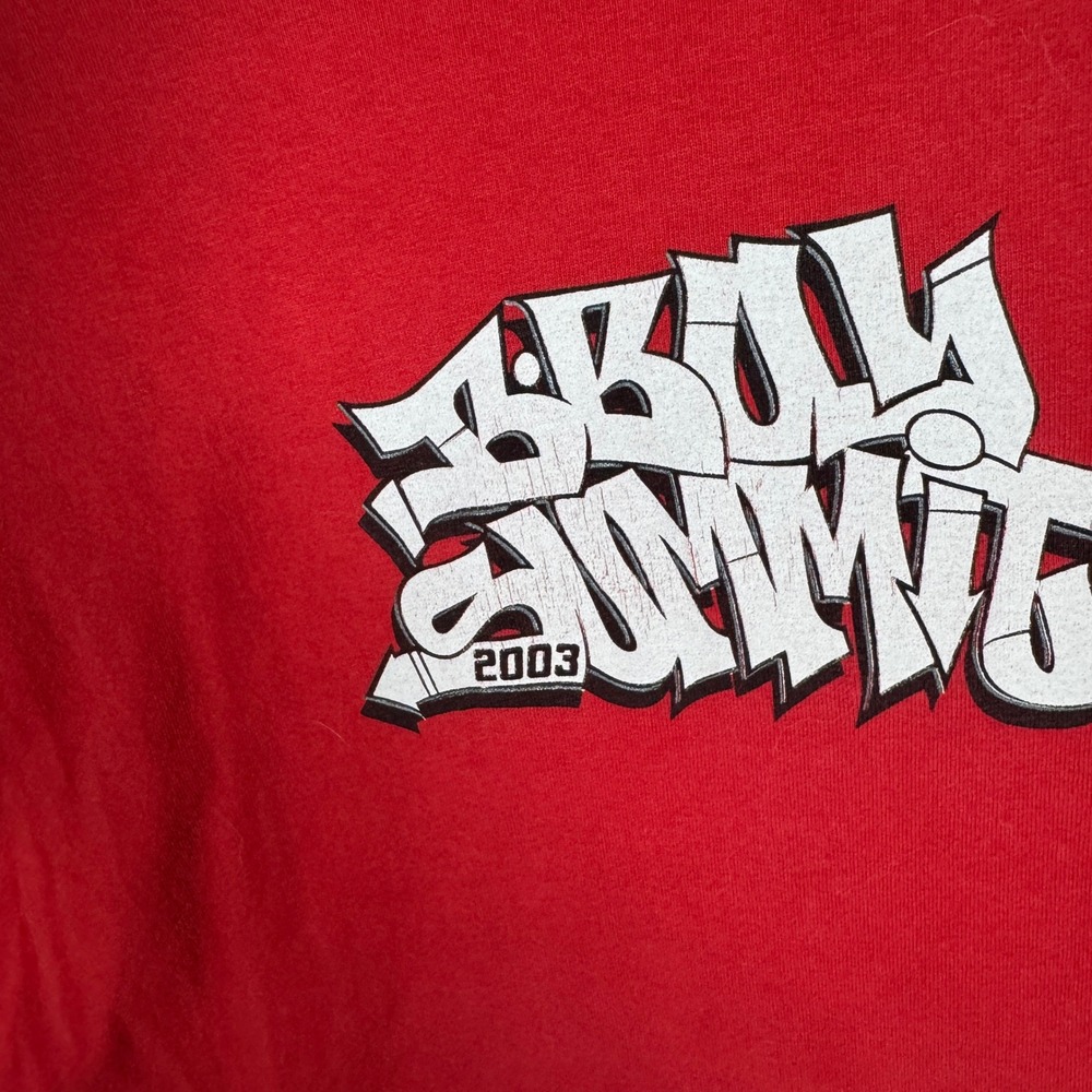 Vintage 2003 B-Boy Summit T-Shirt Men XL Red Fruit of the Loom Lofteez Y2K 2000s - Picture 8 of 10